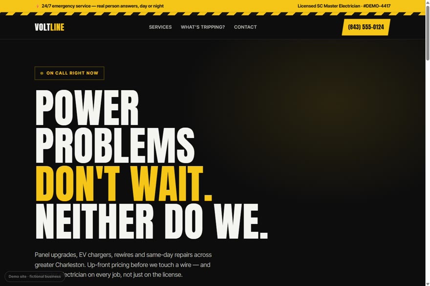 Electrician demo site
